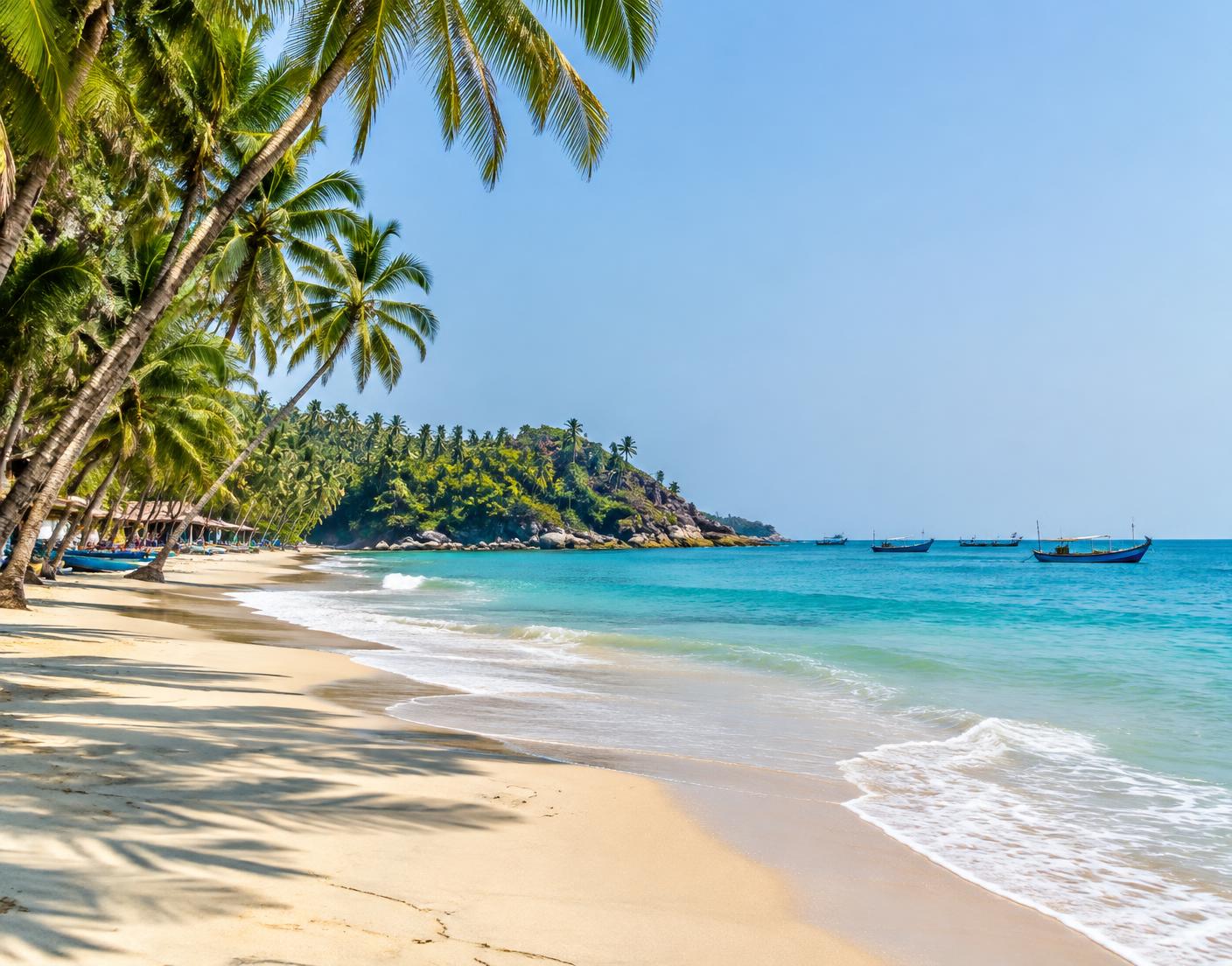 Beautiful Goa tropical beach
